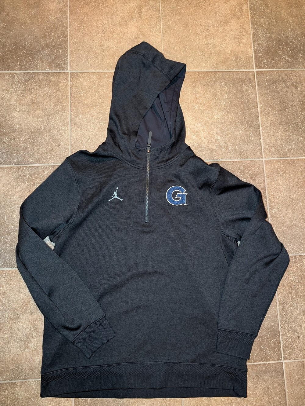 Jordan Georgetown Hoyas Black coaches hoodie DSWT team issued